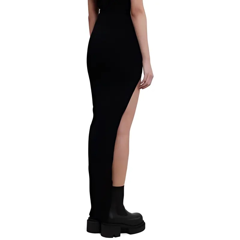 RICK OWENS Knit Edfu Skirt 'Pearl/Acid Degrade'-5