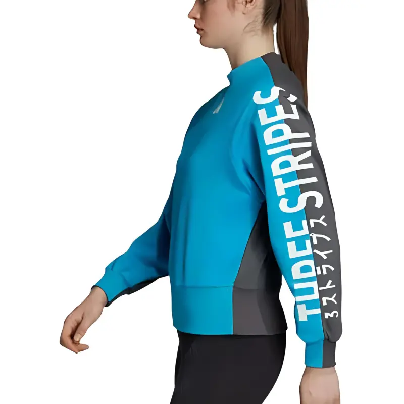 Adidas ATHLETICS The Pack Crew Sweatshirt Women's Blue/Gray-1