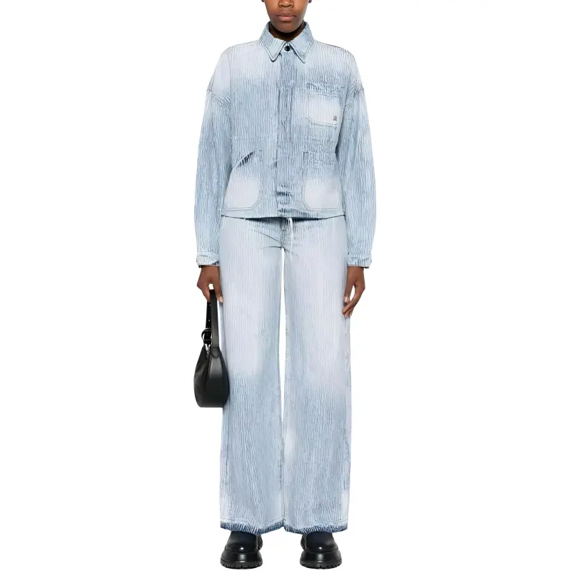 AMIRI Denim Jacquard Workwear Jacket 'Light Indigo'-2