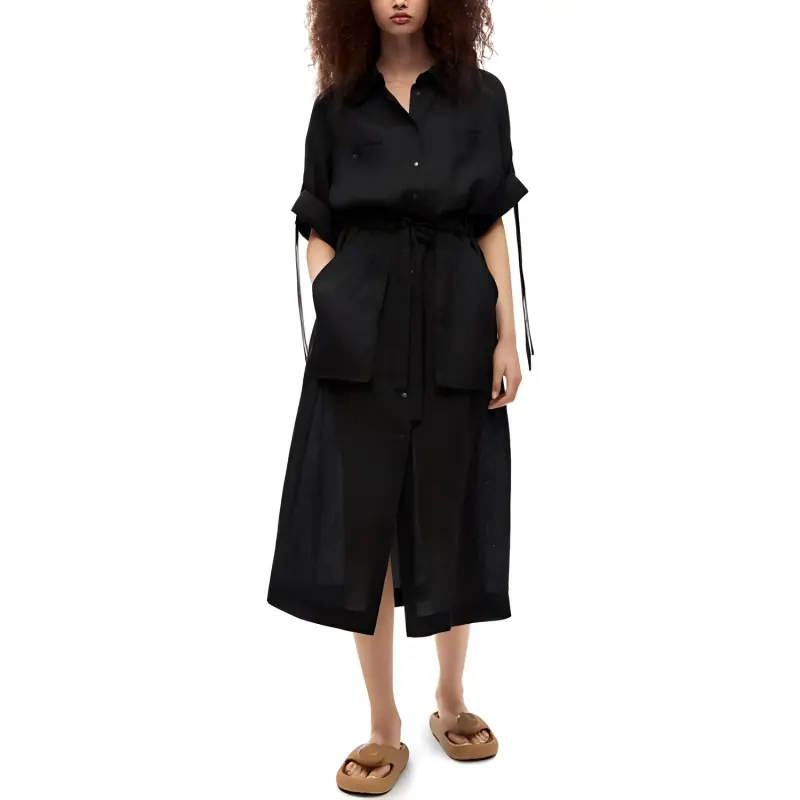 LOEWE Short Sleeved Dresses Women's Black-2
