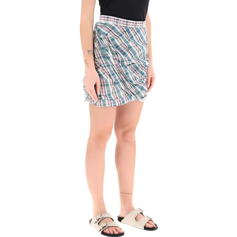 ISABEL MARANT ETOILE Birdy Checked Mini Skirt-2