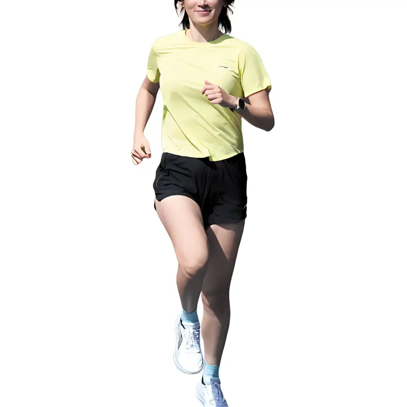 LiNing T Shirt Women's Light Lemon Yellow-3