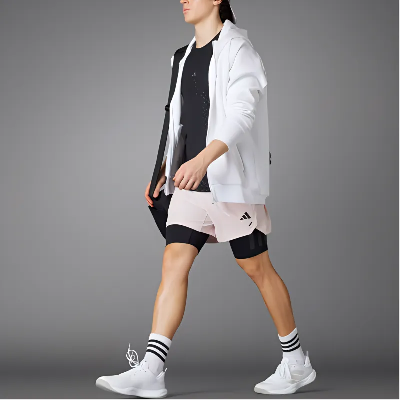 Adidas Free Shipping With AdiClub Power Workout Two-in-One Shorts-1