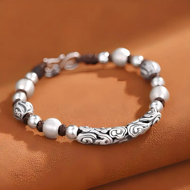CHINA GOLD S999 Fine Silver Bracelets Women's-3