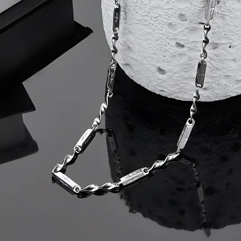 CHINA GOLD S925 Silver Necklaces Men's-3