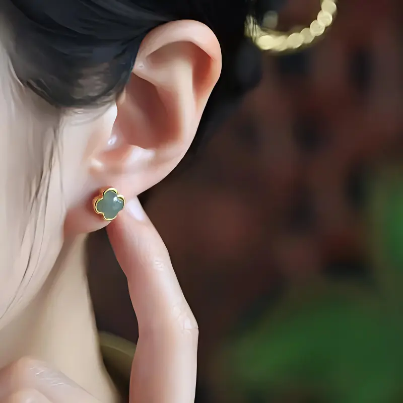 Xiaoyinjiang Ice Type Stud Earrings Women's-1
