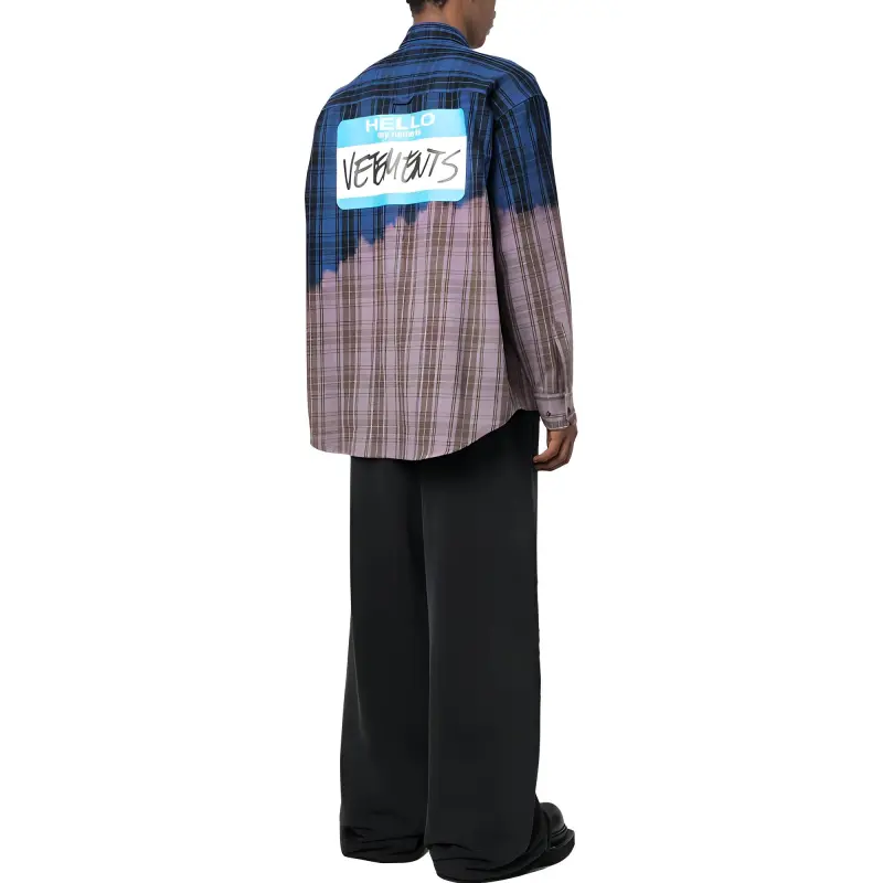 Vetements Bleach-effect Plaid Shirt-1