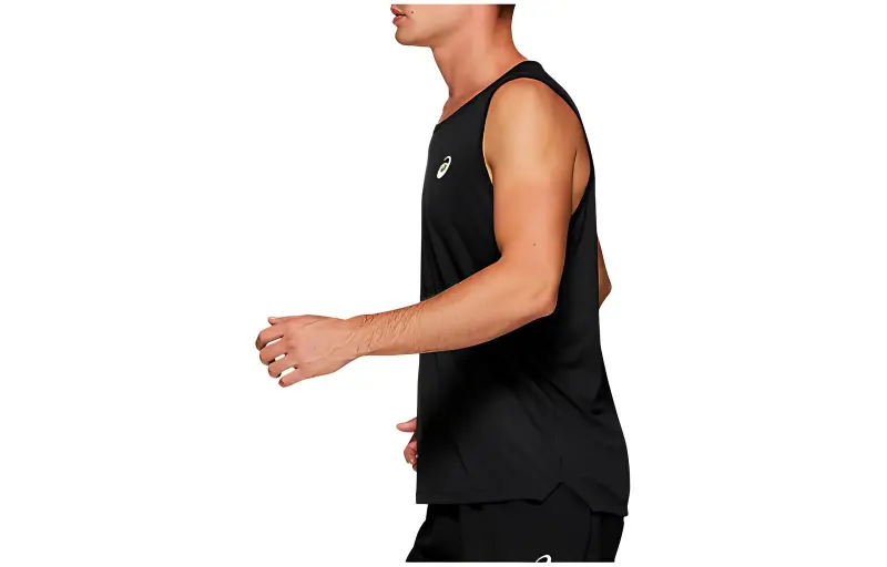 Asics Silver Tank Tops Men Black-2