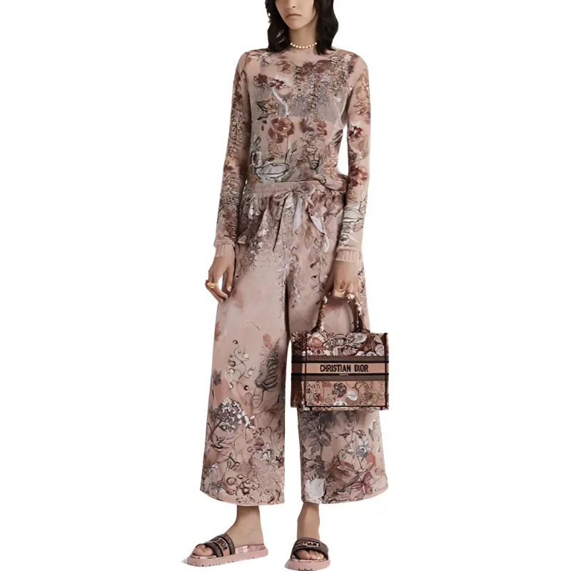 DIOR SS23 Chinese New Year SS23 Casual Pants Women's Rose Pink-2