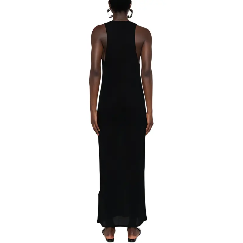 SAINT LAURENT Fine ribbed Jersey Maxi Dress-2
