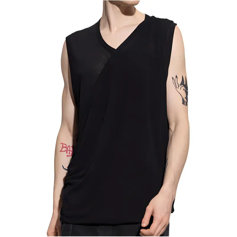 BALMAIN Sleeveless Roundneck T Shirt-4