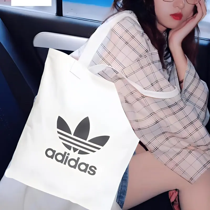 Adidas Originals Cotton Tote Bag, Shopping Bag, Shoulder Bag Regular Unisex-3