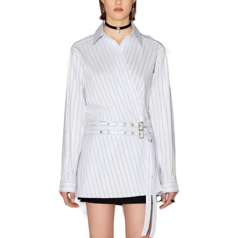AMBUSH Striped Cotton blend Shirtdress-1