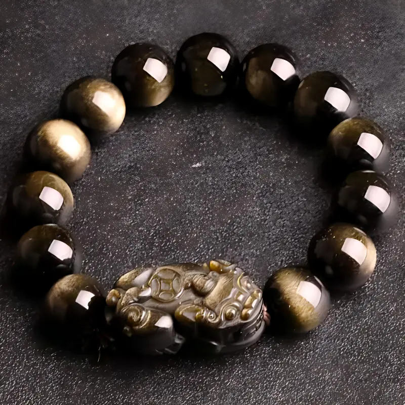 Grace Obsidian Jade Bracelets Unisex-4