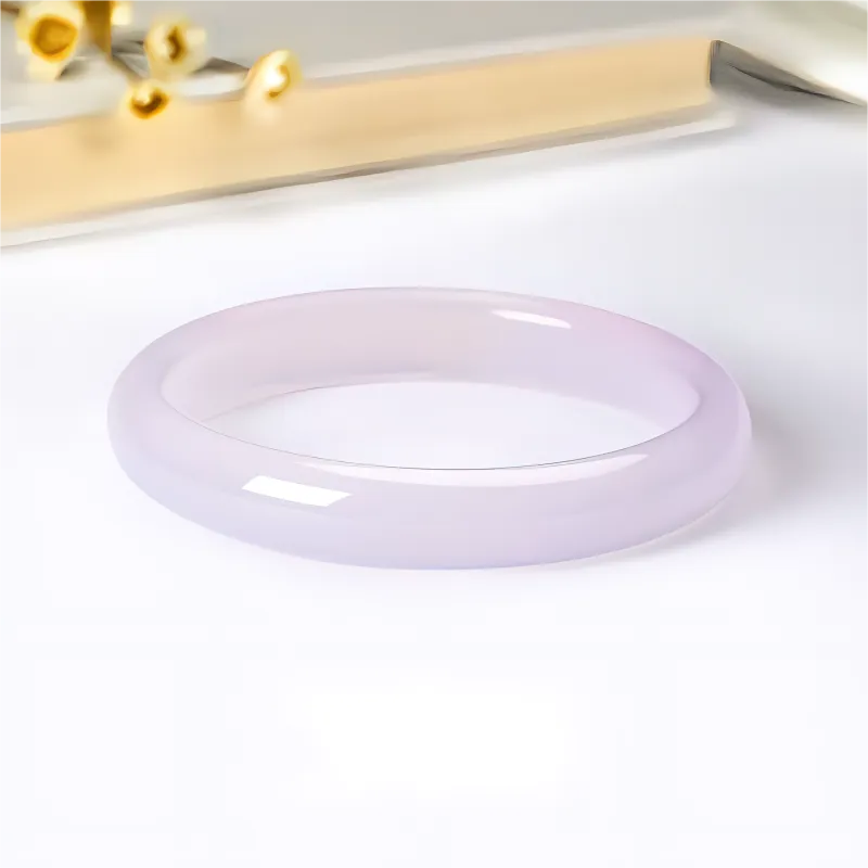 Artisan Lock Heart Jade Chalcedony Bangles Women's-4