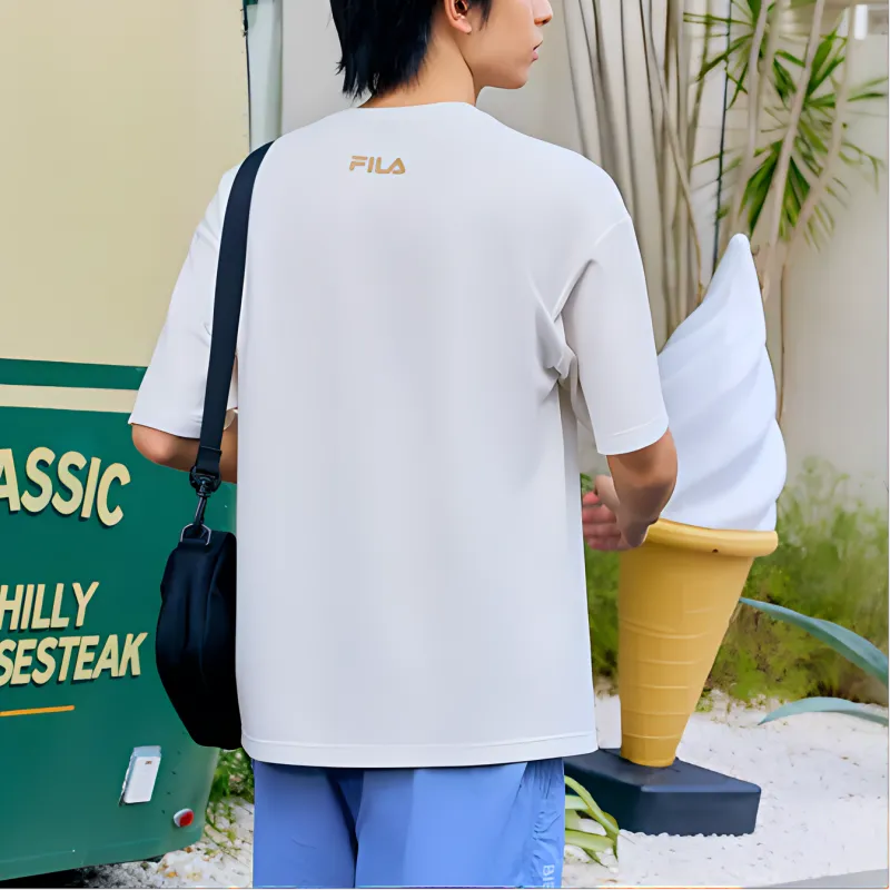 FILA T Shirts Men Cloud White-2