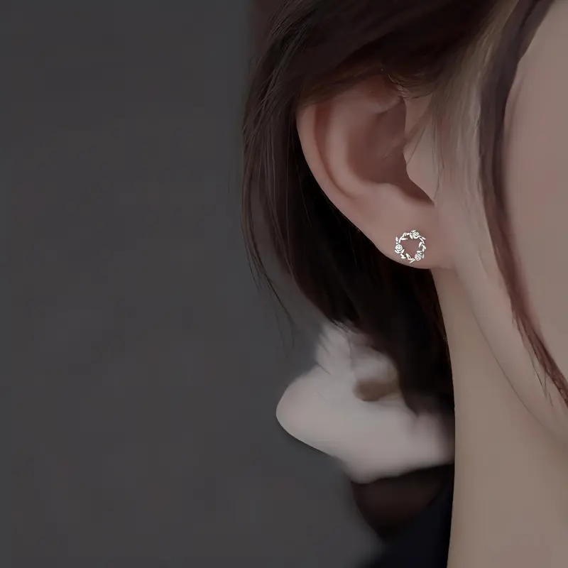 QUIET LOVE Alloy With Zircon Stud Earrings Women's-1