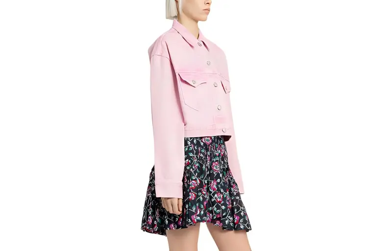 ISABEL MARANT Cropped Coats Women's Light Pink-2