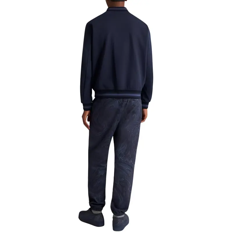 ETRO Logo Embroidered Zipped Bomber Jacket-3