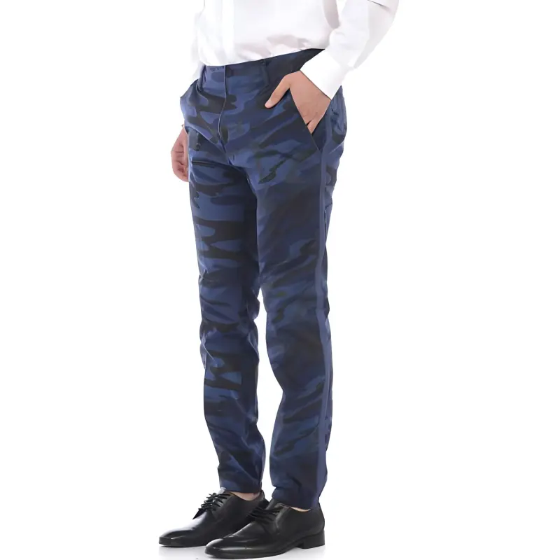 DANIELE ALESSANDRINI Casual Pants Men's Blue-2
