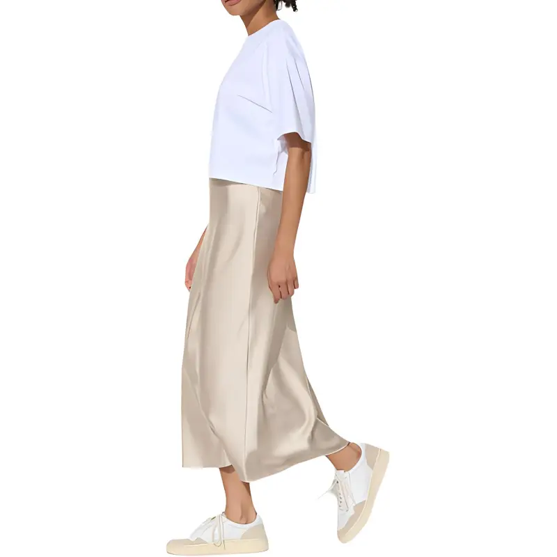 UNIQLO Casual Long Skirts Women's Light Beige-2