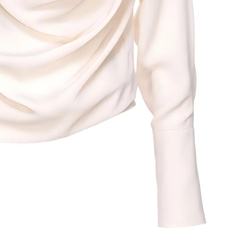 PINKO Draped Detailed V Neck Shirt-2