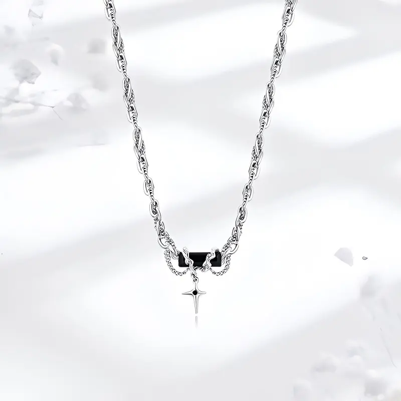 MISS TOOYA Titanium Steel Necklaces Unisex-3