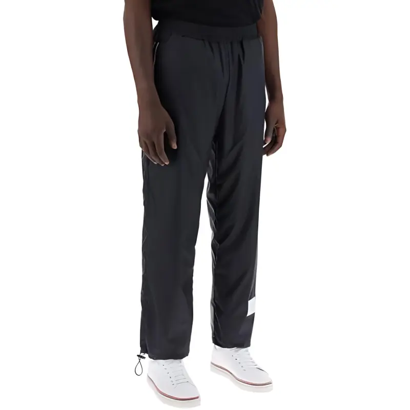 THOM BROWNE Logo Patch Drawstring Pants-1