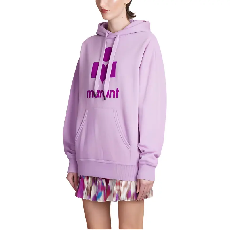 ISABEL MARANT ETOILE Mansel Flocked Logo Drawstring Hoodie-3
