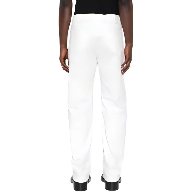 OFF WHITE Casual Pants Regular Fit Men's White-4