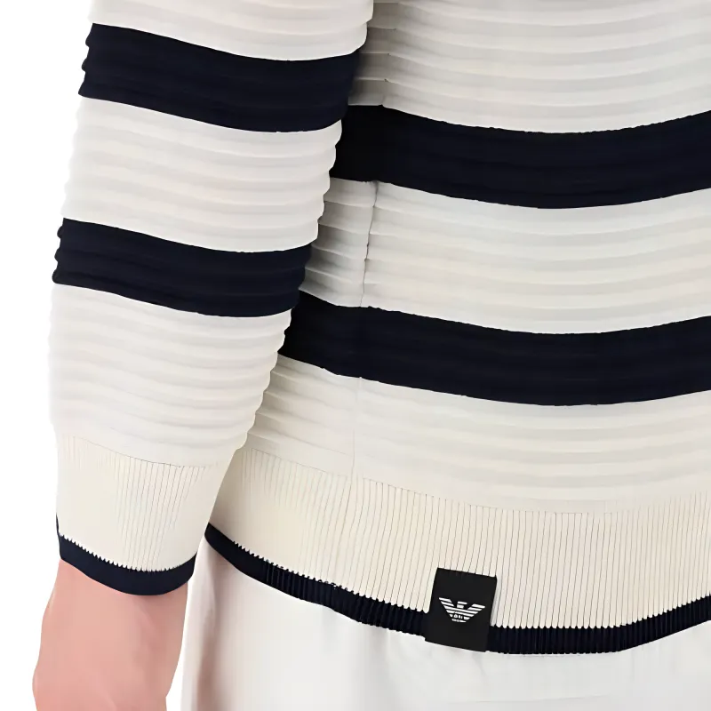 EMPORIO ARMANI Striped Knitted Sweater-4