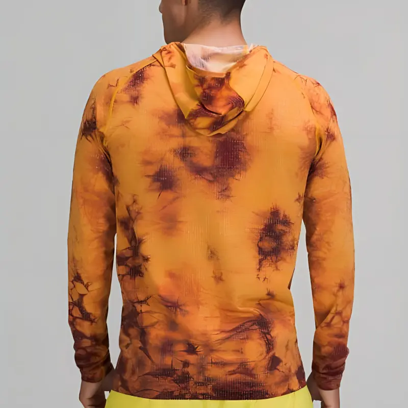 Lululemon Metal Vent Tech Sweatshirts Men Marble Dye/Red Wine Color DMDS/MLWI-2