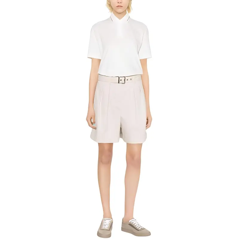 Brunello Cucinelli Monili Embellished Straight Hem Polo Shirt-3