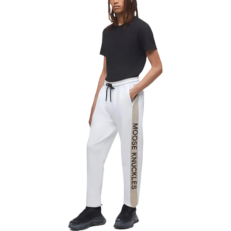 Moose Knuckles Knitted Sweatpants Men White-2