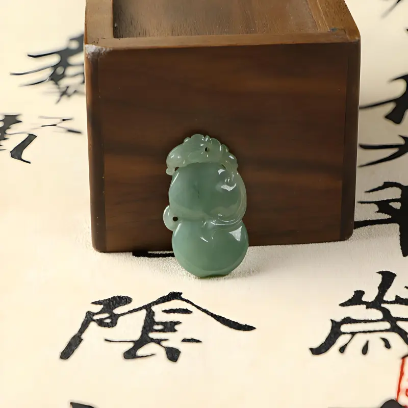 South Asia Bean Type Jadeite Pendants Unisex-2