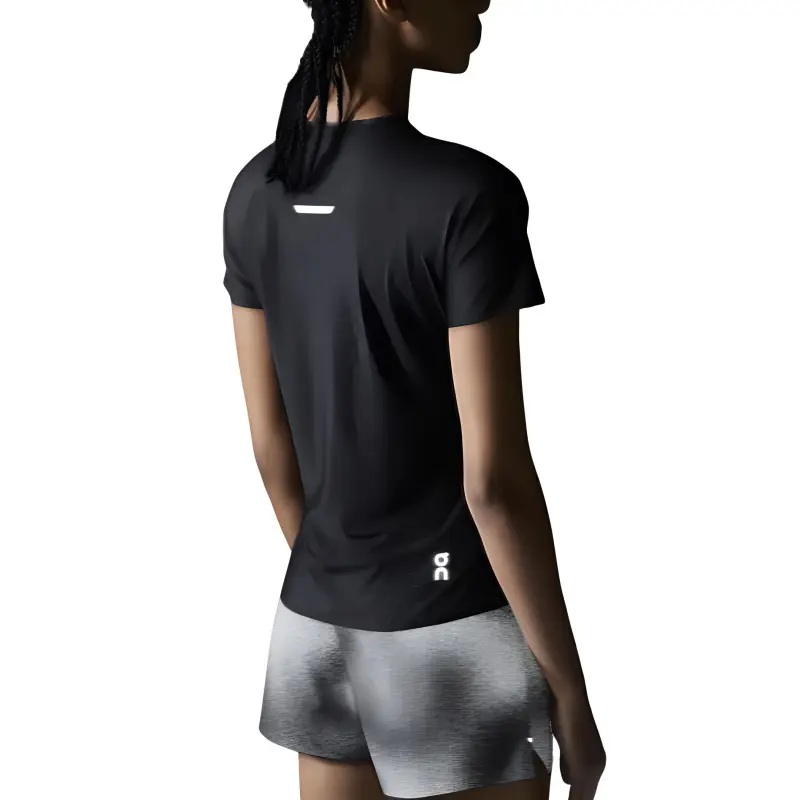 On Performance T Lumos Raglan Sleeve T Shirt Women's Black-2