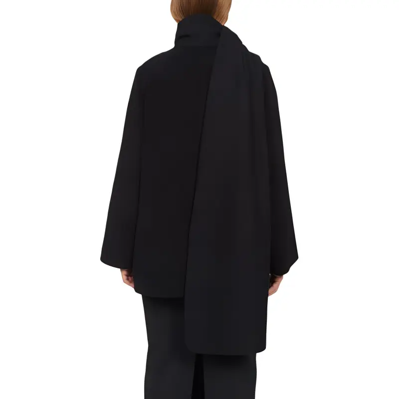 RODEBJER Scarf-detail Buttoned Coat-3