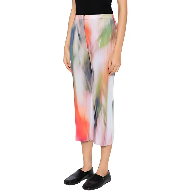 PLEATS PLEASE ISSEY MIYAKE Turnip Spinach Plissé Trousers-3