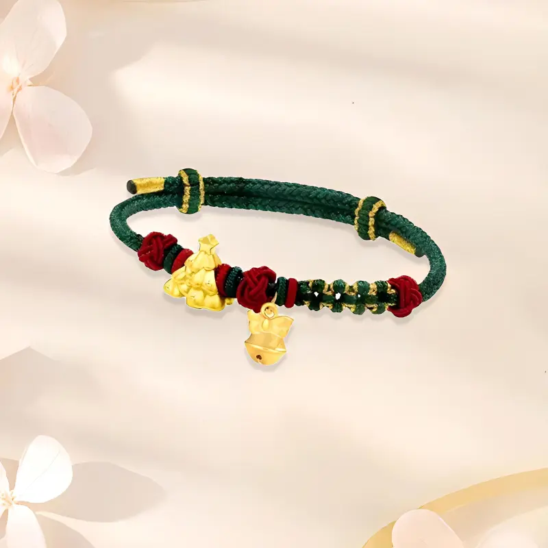 Old Qingyun Silver Building Gold Bracelet Unisex-3