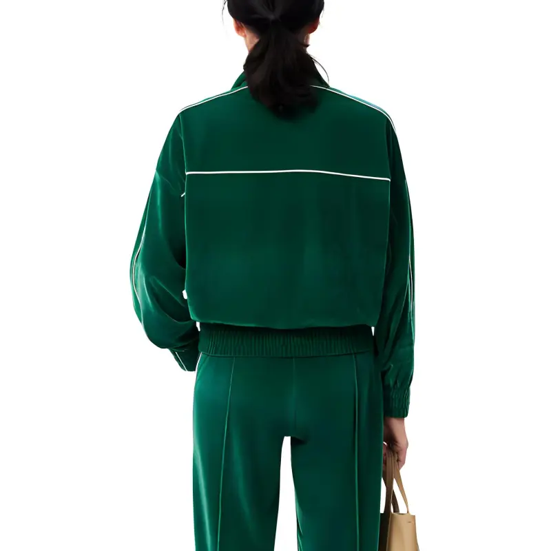 LACOSTE Zip up Velvet Track Jacket-2