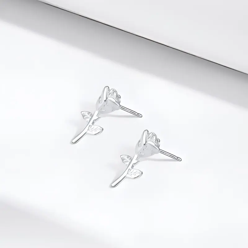 Inkopper Sterling Silver Stud Earrings Women's-2
