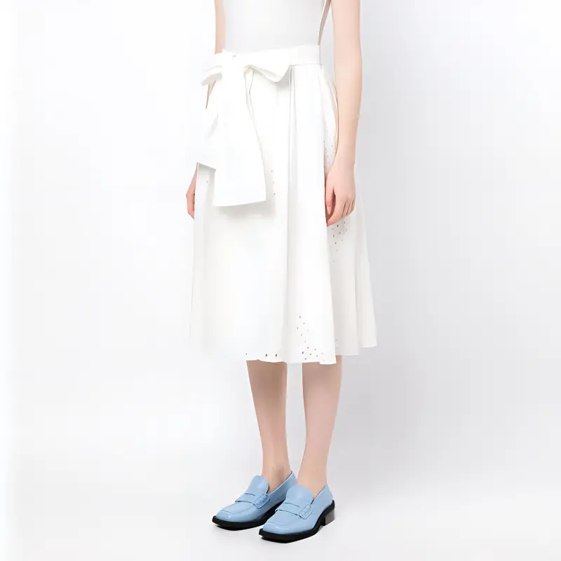 KENZO Flared Perforated Skirt-3