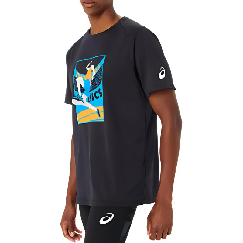 Asics T Shirts Men Black-4