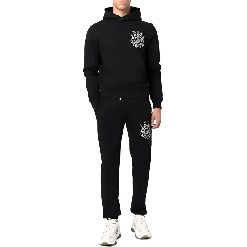 AMIRI Crystal Embellished Logo Hoodie Sweatshirt-1