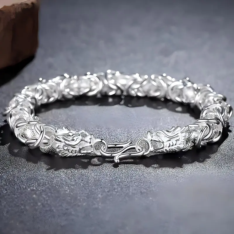 Beth Jewelry 999 Fine Silver Bracelets Men's-2