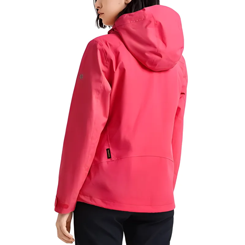 Jack Wolfskin FW23 Outdoor Hiking Windproof Thermal Windbreaker Jacket Women's Rose-2