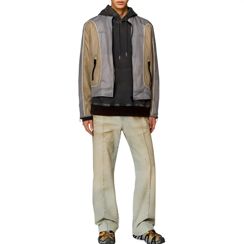 DIESEL Jackets Coats Men's Gray Brown-1
