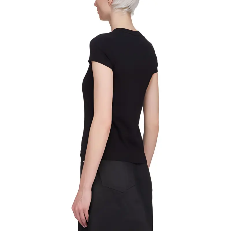 RICK OWENS Cropped Level Tee 'Black'-1