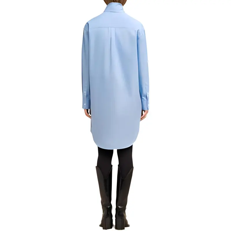 AMIPARIS Scarf collar Cotton Shirt Dress-2