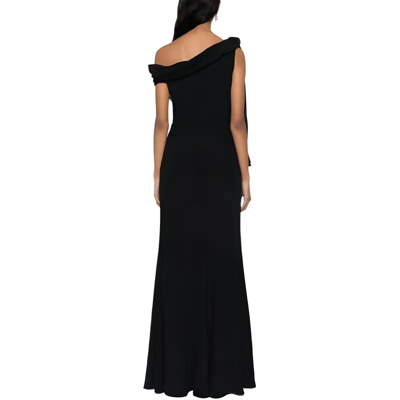Alexander McQueen Draped Off shoulder Gown-1